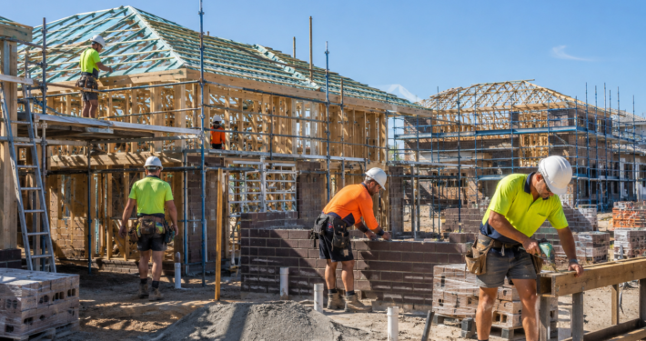 Residential construction site highlighting workforce shortages in Australia.